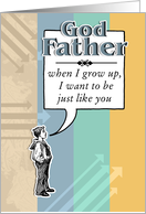 When I Grow Up - Birthday Godfather card