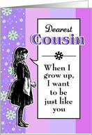 When I Grow Up - Birthday Cousin card