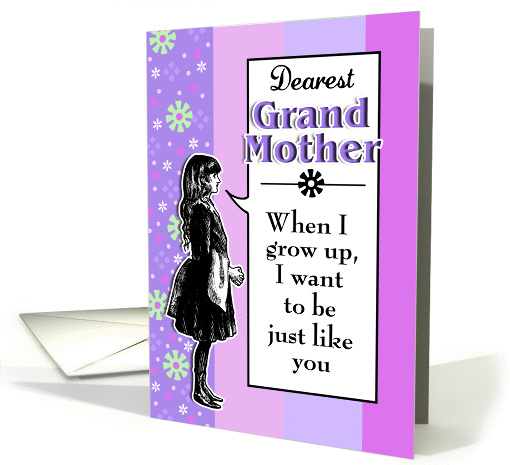 When I Grow Up - Birthday Grandmother card (266346)