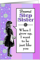 When I Grow Up - Birthday Step Sister card