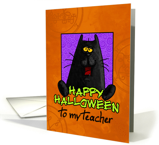 happy halloween - teacher card (266474)