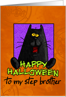 happy halloween - step brother card