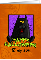 happy halloween - son card