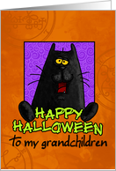 happy halloween - grandchildren card
