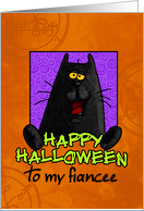 happy halloween - fiancee card