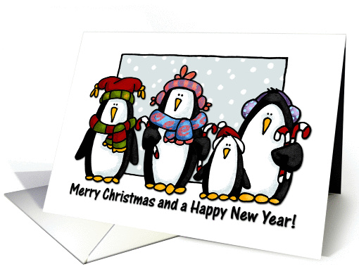 Merry Christmas penguins card (267046)