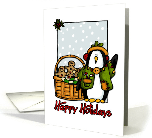 Happy Holidays Penguin card (267052)