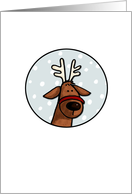 reindeer in cartouche card