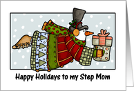 happy holidays to my step mom card