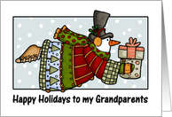 happy holidays to my grandparents card