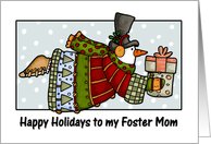 happy holidays to my foster mom card