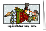 happy holidays to my fiance card
