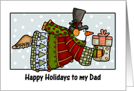 happy holidays to my dad card