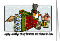 happy holidays to my brother and sister-in-law card
