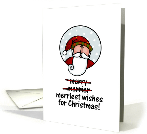 merriest wishes - santa card (271004)