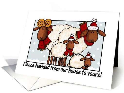fleece navidad from our house to yours card (271024)