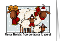 fleece navidad from our house to yours card