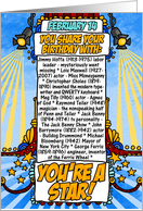 you share your birthday with - february 14 card