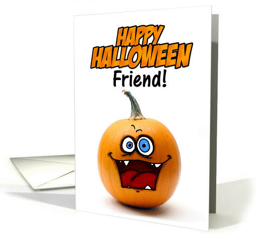 happy halloween pumpkin - friend card (273996)
