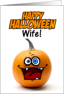 happy halloween pumpkin - wife card