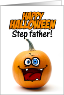 happy halloween pumpkin - step father card