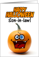 happy halloween pumpkin - son-in-law card
