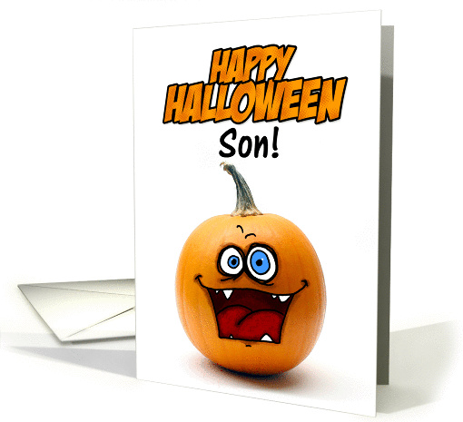happy halloween pumpkin - son card (274022)