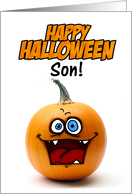 happy halloween pumpkin - son card