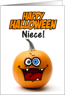 happy halloween pumpkin - niece card