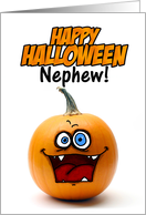 happy halloween pumpkin - nephew card