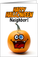 happy halloween pumpkin - neighbor card
