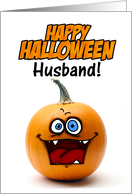 happy halloween pumpkin - husband card