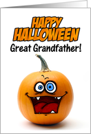 happy halloween pumpkin - great grandfather card