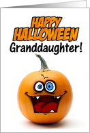 happy halloween pumpkin - granddaughter card