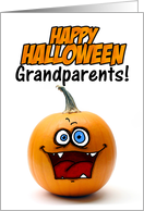 happy halloween pumpkin - grandparents card