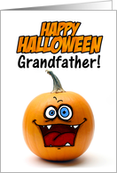 happy halloween pumpkin - grandfather card