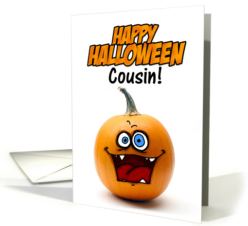 happy halloween pumpkin - cousin card (274856)