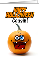 happy halloween pumpkin - cousin card