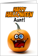 happy halloween pumpkin - aunt card