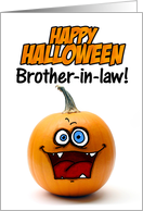 happy halloween pumpkin - brother-in-law card