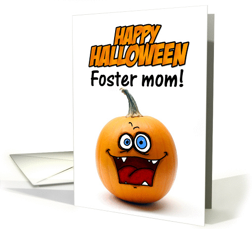 happy halloween pumpkin - foster mom card (274872)