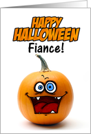 happy halloween pumpkin - fiance card