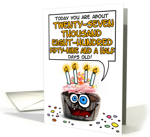 Happy birthday - 76 years old card (278499)