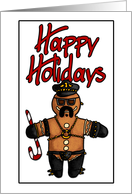 Happy Holidays - leather daddy card