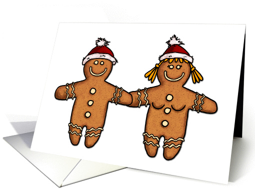 christmas - gingerbread couple card (284102)