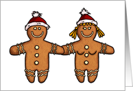 christmas - gingerbread couple card