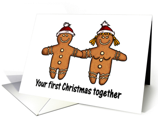 your first christmas together - gingerbread couple card (284120)