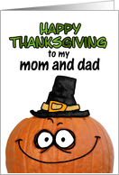 happy thanksgiving to my mom and dad card