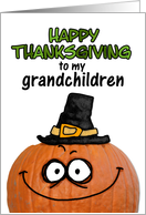happy thanksgiving to my grandchildren card