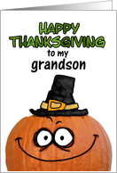 happy thanksgiving to my grandson card